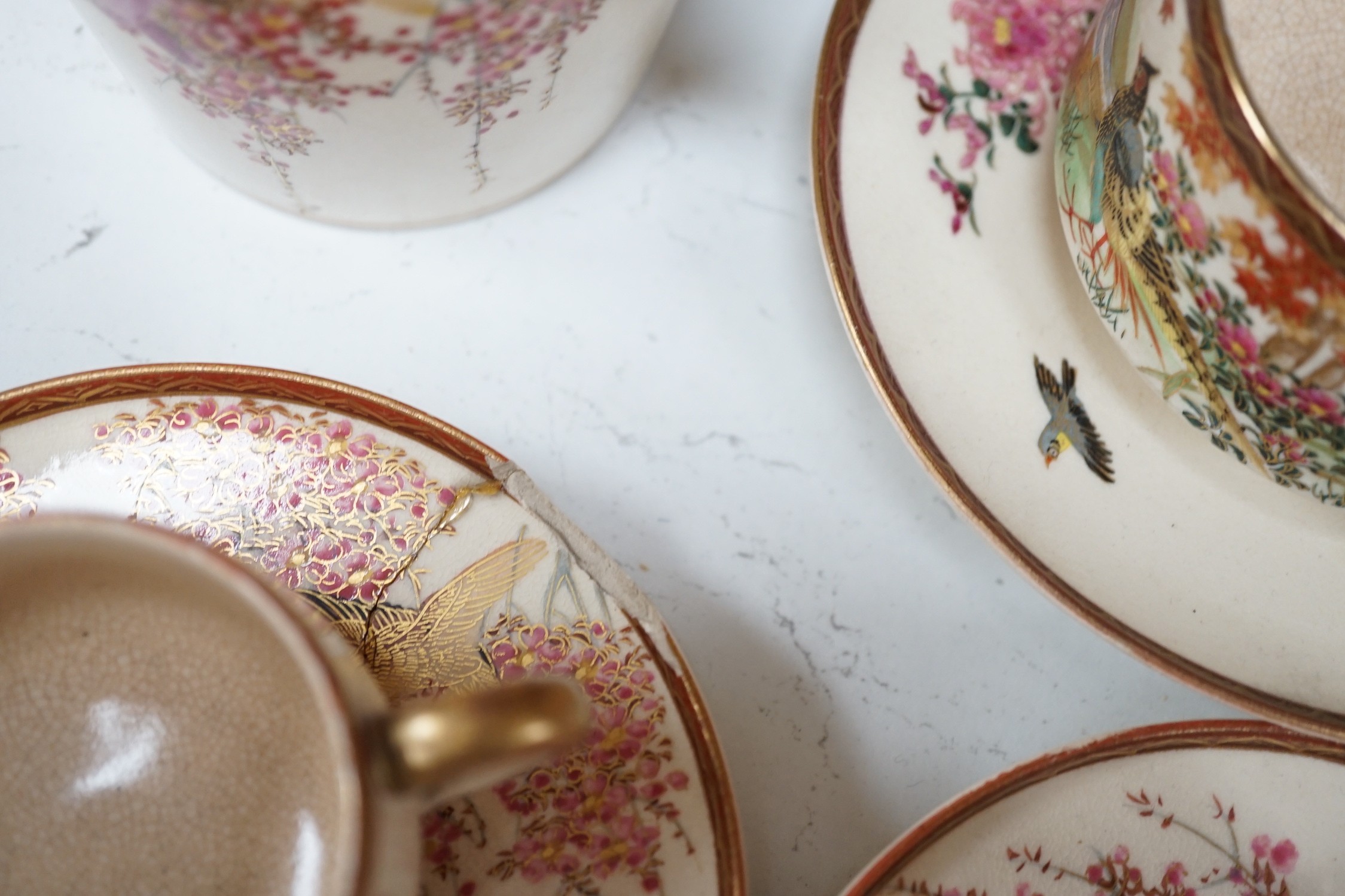 Assorted Japanese ceramics to include Kutani, Satsuma etc.